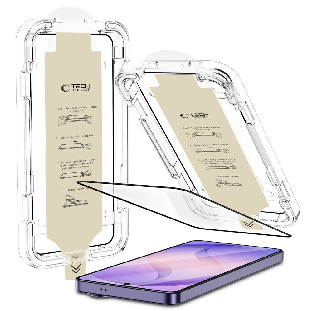 Tech-Protect Quick Set AR+ atspindžius mažinantis apsauginis stiklas Samsung Galaxy S26 Ultra - Juodas -- Samsung Galaxy...