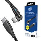 3mk Hyper Cable N-SERIES USB-C / USB-C 1m PD 3.0 QC 3.0 20V / 5A 100W - juodas -- Cell phone cables