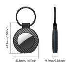 Airtag atvejas su anglies pluošto šablonu pakabukas, 4 vnt. - įvairiatsvygos -- Other phone accessories
