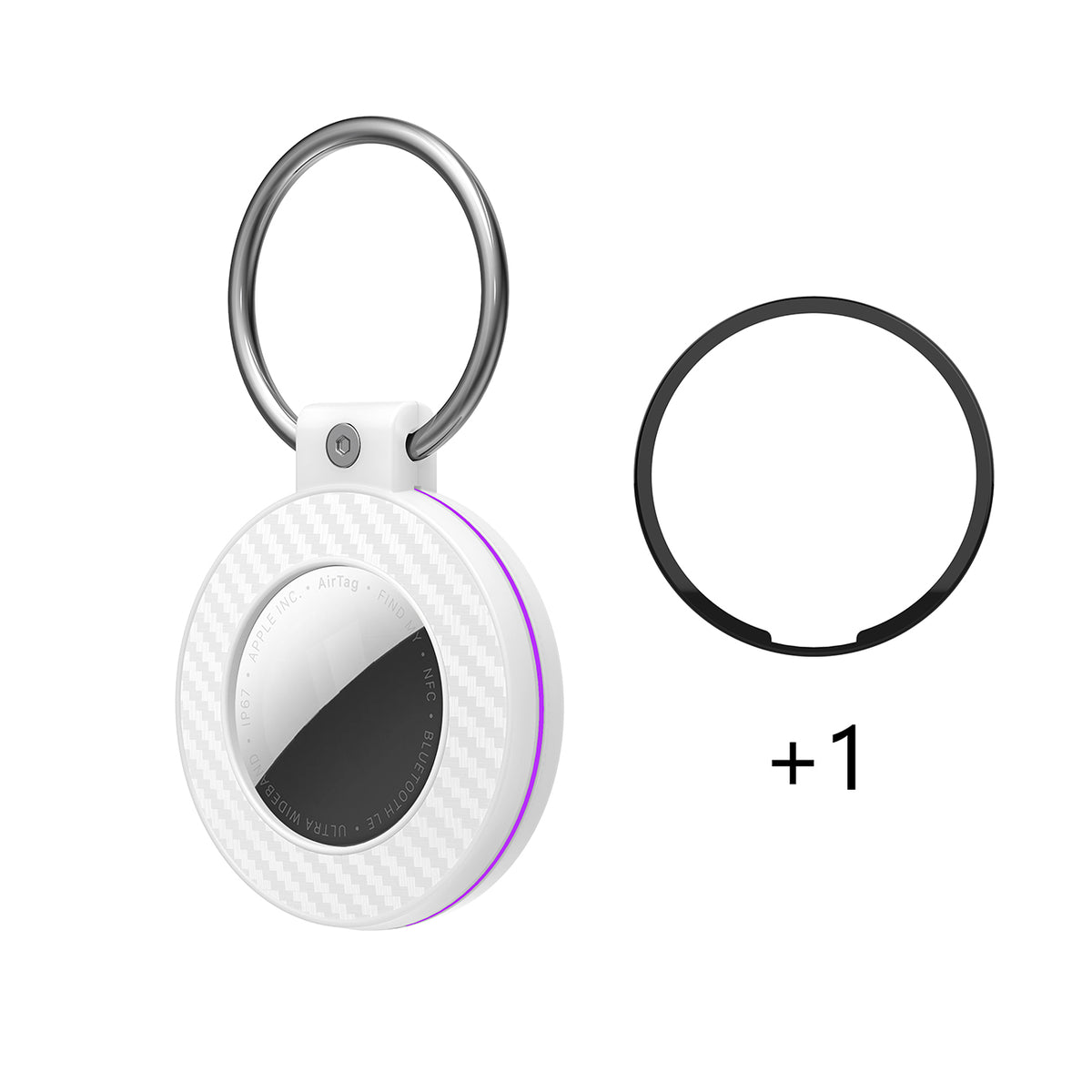 Airtag atvejas su anglies pluošto šablonu pakabukas, 4 vnt. - įvairiatsvygos -- Other phone accessories