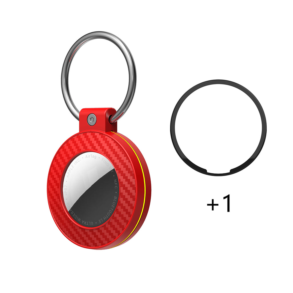 Airtag atvejas su anglies pluošto šablonu pakabukas, 4 vnt. - įvairiatsvygos -- Other phone accessories