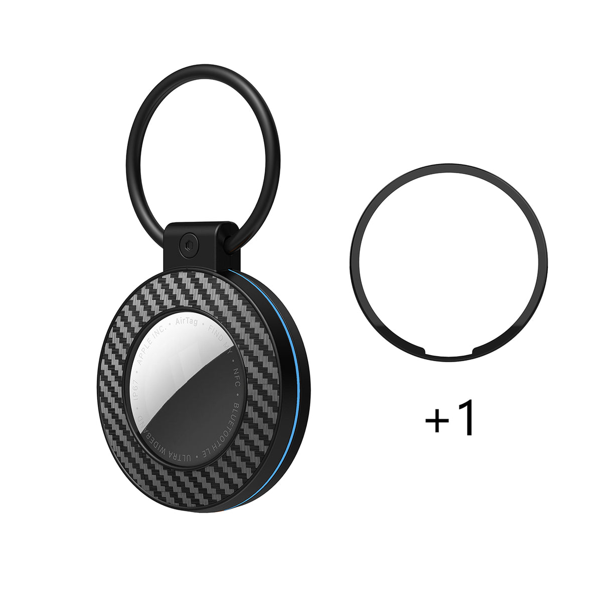 Airtag atvejas su anglies pluošto šablonu pakabukas, 4 vnt. - įvairiatsvygos -- Other phone accessories