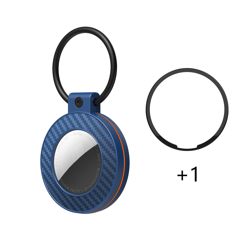 Airtag atvejas su anglies pluošto šablonu pakabukas, 4 vnt. - įvairiatsvygos -- Other phone accessories