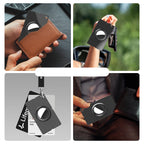 Airtag anglies pluošto rašto piniginės kortelės dėklas - juodas -- Other phone accessories