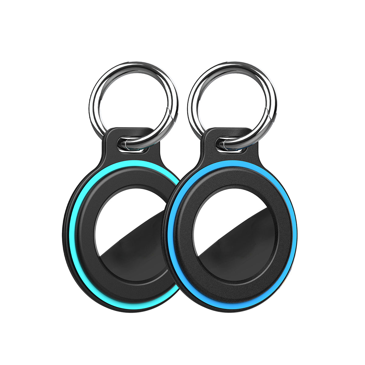 AirTag dėklas su spyruokline sagimi, 2 vnt. - juodas -- Other phone accessories