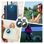 AirTag dėklas su spyruokline sagimi, 2 vnt. - juodas -- Other phone accessories