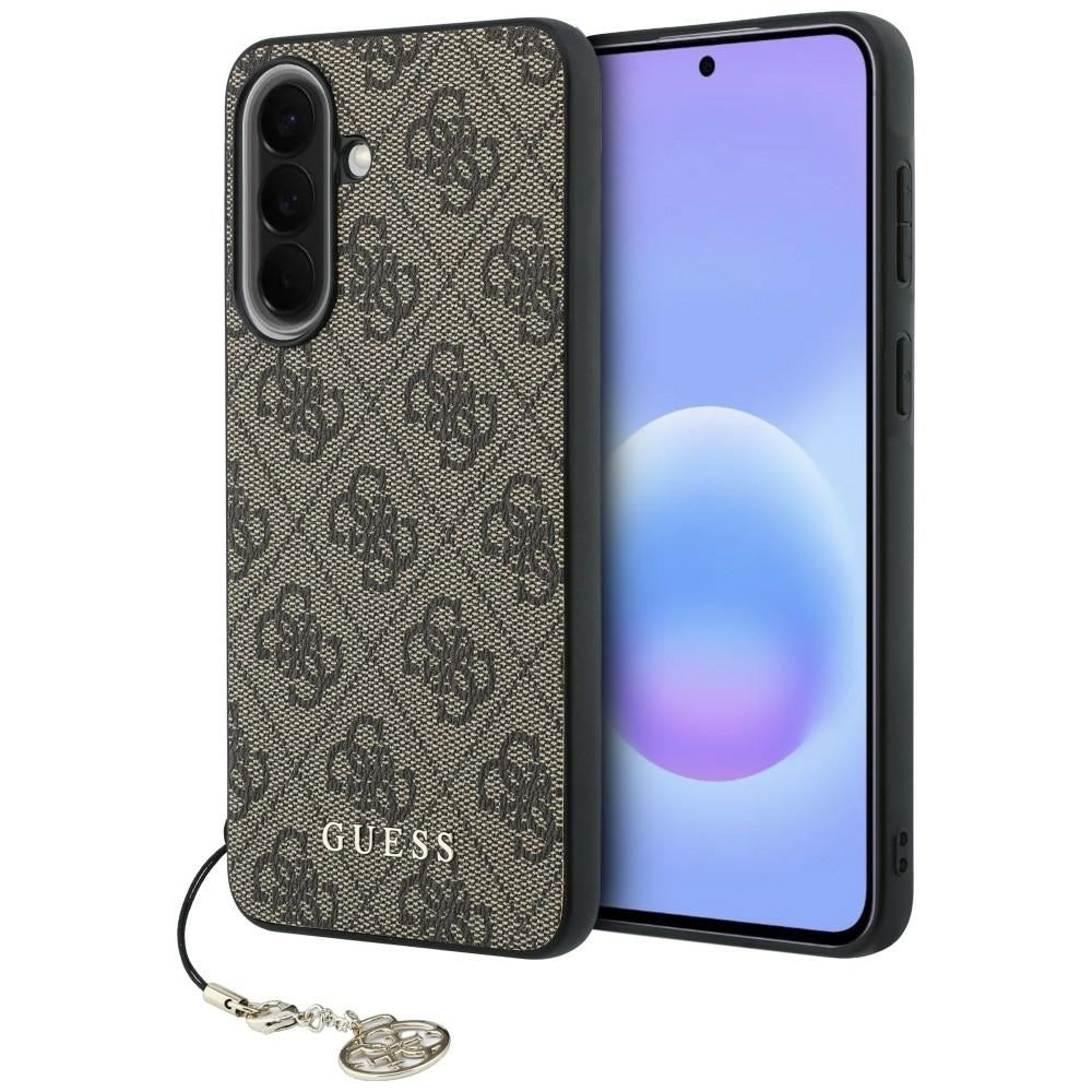 Guess 4G Charm dėklas Samsung Galaxy A57 5G - rudas -- Samsung Galaxy A57