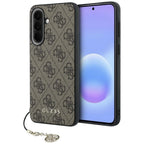 Guess 4G Charm dėklas Samsung Galaxy A57 5G - rudas -- Samsung Galaxy A57
