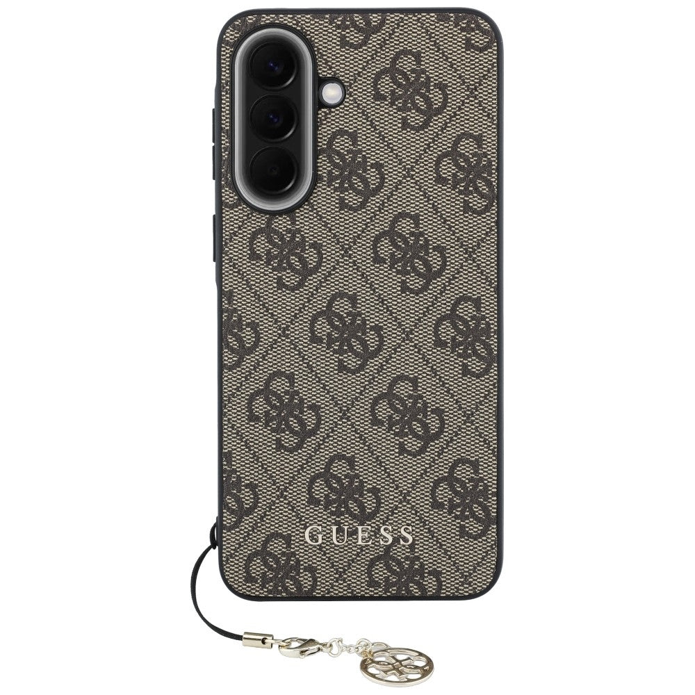 Guess 4G Charm dėklas Samsung Galaxy A57 5G - rudas -- Samsung Galaxy A57