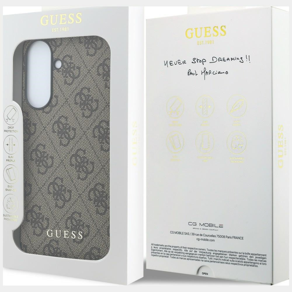 Guess 4G Charm dėklas Samsung Galaxy A57 5G - rudas -- Samsung Galaxy A57