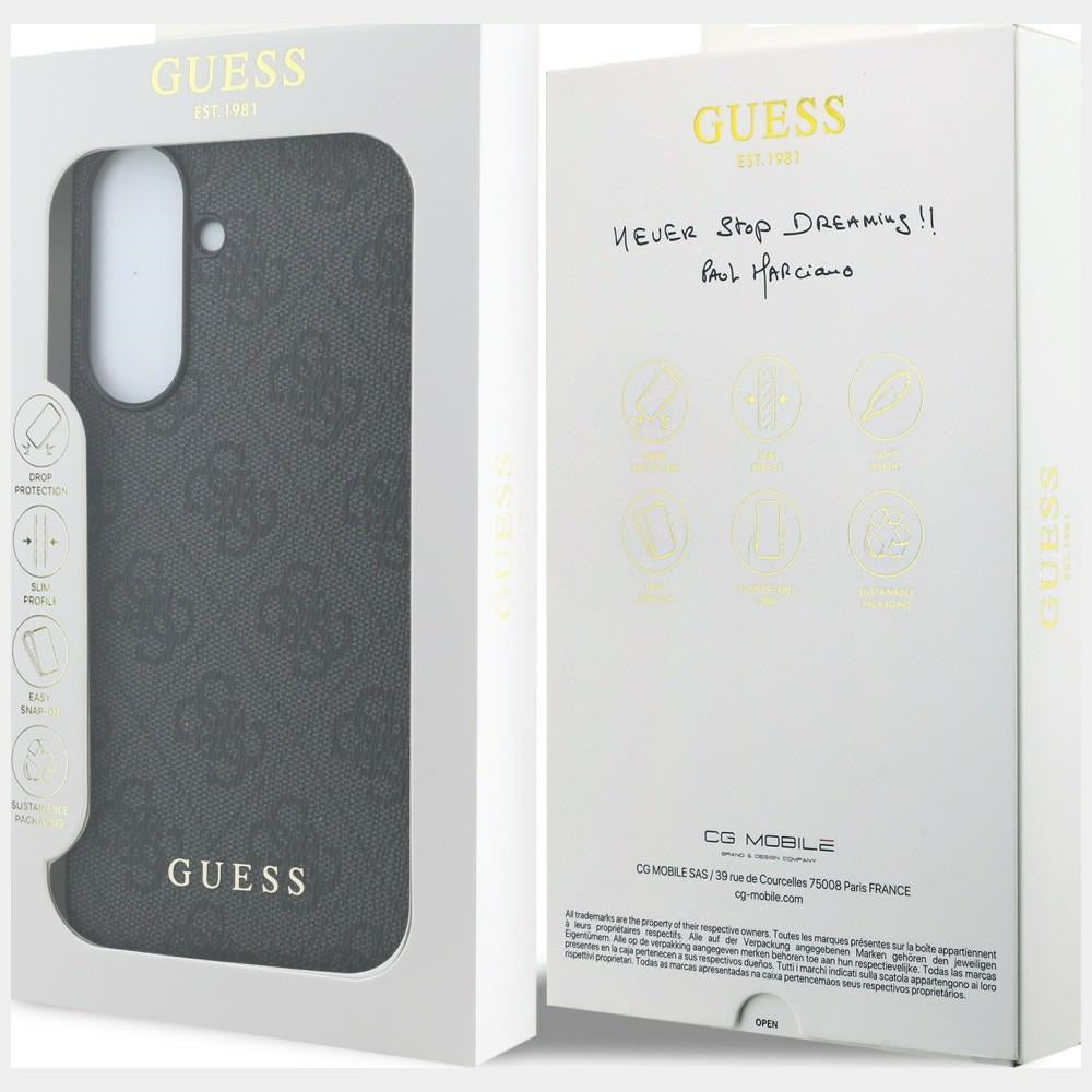 Guess 4G Classic dėklas Samsung Galaxy A37 5G - juodas -- Samsung Galaxy A37 5G