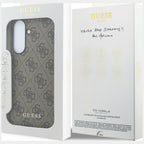 Guess 4G Classic dėklas Samsung Galaxy A57 5G - rudas -- Samsung Galaxy A57