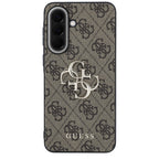 Guess Leather 4G Metal Logo dėklas Samsung Galaxy A37 5G - rudas -- Samsung Galaxy A37 5G
