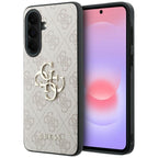 Guess Leather 4G Metal Logo dėklas Samsung Galaxy A37 5G - rožinis -- Samsung Galaxy A37 5G