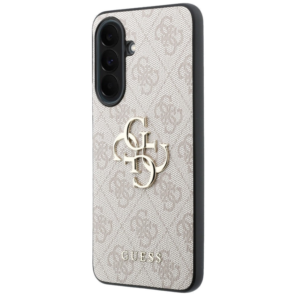 Guess Leather 4G Metal Logo dėklas Samsung Galaxy A37 5G - rožinis -- Samsung Galaxy A37 5G