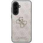 Guess Leather 4G Metal Logo dėklas Samsung Galaxy A37 5G - rožinis -- Samsung Galaxy A37 5G