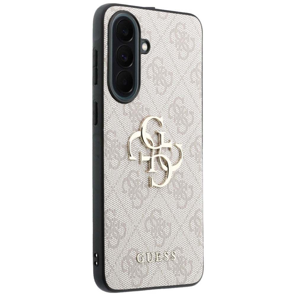 Guess Leather 4G Metal Logo dėklas Samsung Galaxy A37 5G - rožinis -- Samsung Galaxy A37 5G