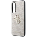 Guess Leather 4G Metal Logo dėklas Samsung Galaxy A37 5G - rožinis -- Samsung Galaxy A37 5G