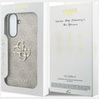 Guess Leather 4G Metal Logo dėklas Samsung Galaxy A37 5G - rožinis -- Samsung Galaxy A37 5G