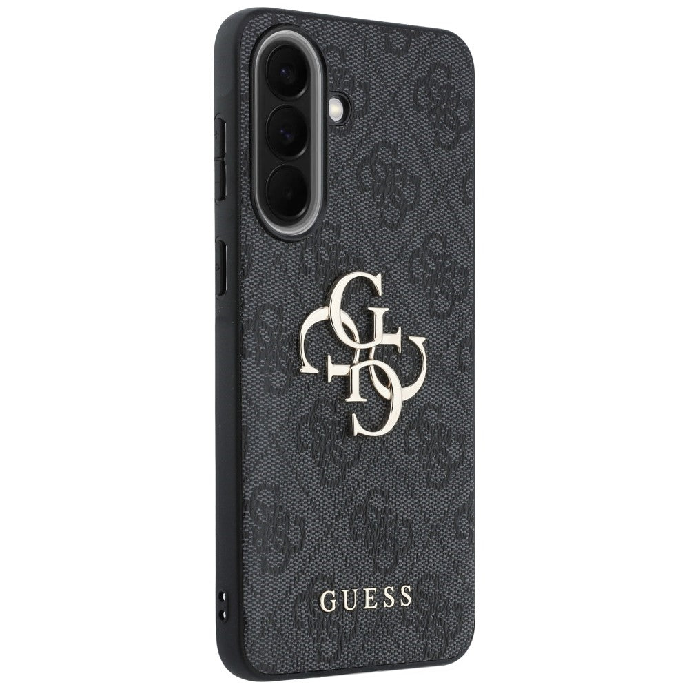Guess Leather 4G Metal Logo dėklas Samsung Galaxy A57 5G - juodas -- Samsung Galaxy A57