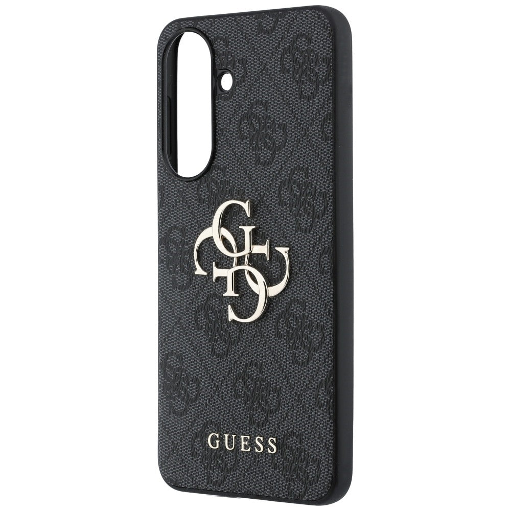 Guess Leather 4G Metal Logo dėklas Samsung Galaxy A57 5G - juodas -- Samsung Galaxy A57