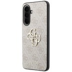 Guess Leather 4G Metal Logo dėklas Samsung Galaxy A57 5G - rožinis -- Samsung Galaxy A57