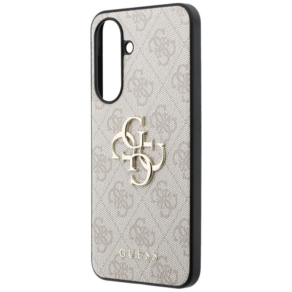 Guess Leather 4G Metal Logo dėklas Samsung Galaxy A57 5G - rožinis -- Samsung Galaxy A57