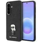 Karl Lagerfeld Fixed Glitter Ikonik Logo Metal Pin dėklas Samsung Galaxy A57 5G - juodas -- Samsung Galaxy A57