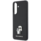 Karl Lagerfeld Saffiano w/ K&C Metal Logo dėklas Samsung Galaxy A57 5G - juodas -- Samsung Galaxy A57