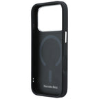 Mercedes Leather 3D MagSafe dėklas iPhone 17 Pro - tamsiai mėlynas -- iPhone 17 Pro