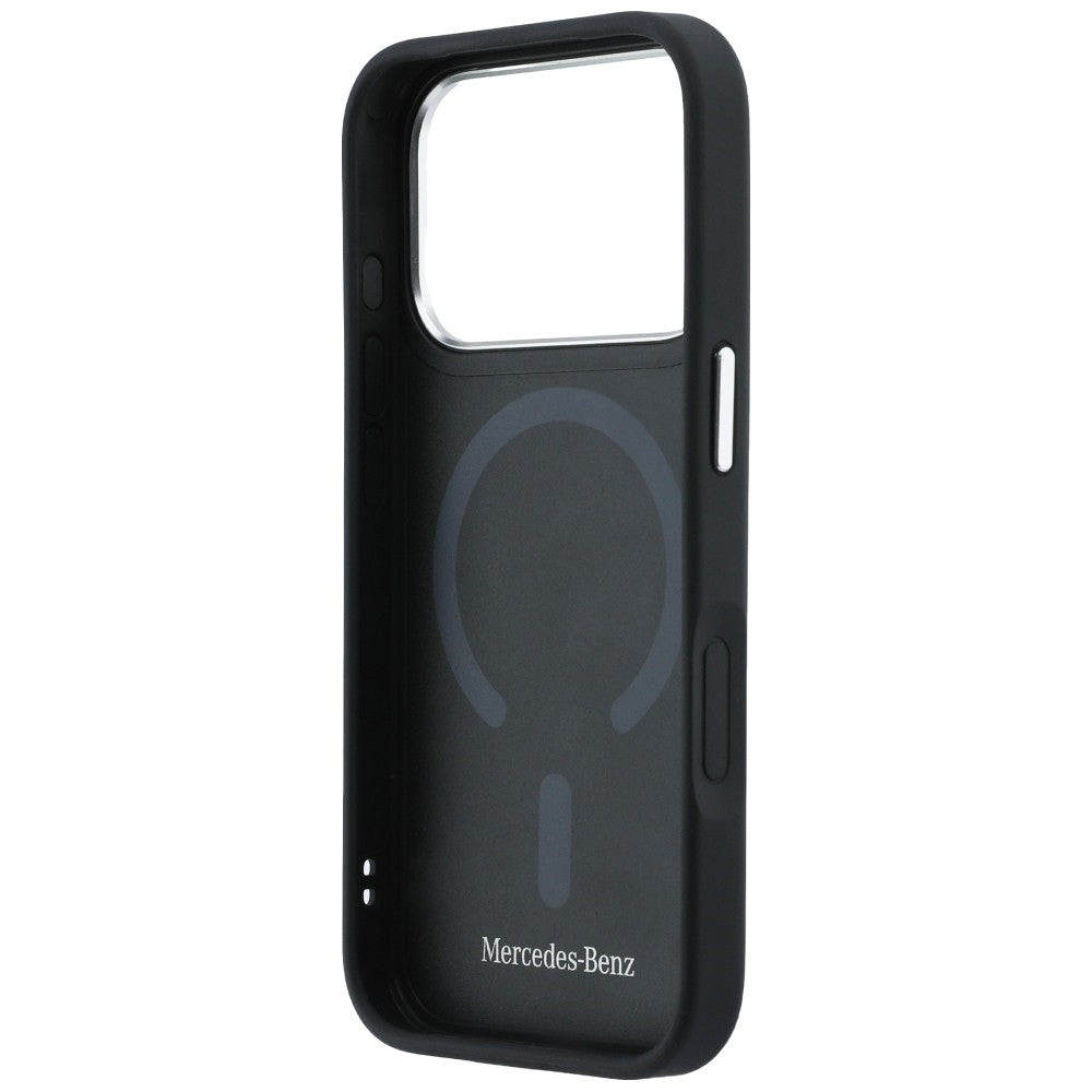 Mercedes Leather 3D MagSafe dėklas iPhone 17 Pro Max - tamsiai mėlynas -- iPhone 17 Pro Max
