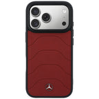 Mercedes Leather Mesh with Bow Line MagSafe dėklas iPhone 17 Pro Max - raudonas -- iPhone 17 Pro Max
