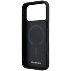Mercedes Leather with Crossed Lines MagSafe dėklas iPhone 17 Pro Max - juodas -- iPhone 17 Pro Max