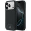 Mercedes Leather Wood Effect and Curve MagSafe dėklas iPhone 17 Pro - juodas -- iPhone 17 Pro