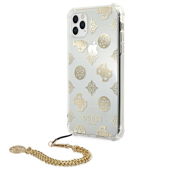 Guess Peony Chain Collection dėklas iPhone 11 Pro - auksinis -- iPhone 11 Pro