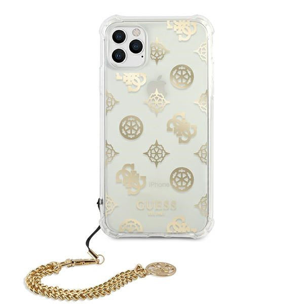 Guess Peony Chain Collection dėklas iPhone 11 Pro - auksinis -- iPhone 11 Pro