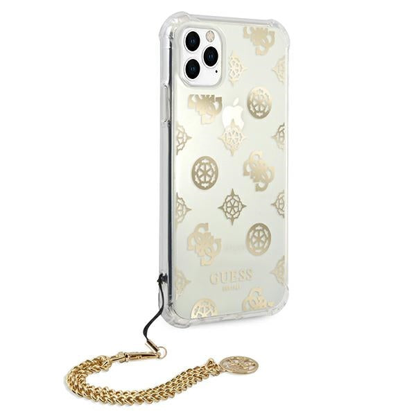 Guess Peony Chain Collection dėklas iPhone 11 Pro - auksinis -- iPhone 11 Pro