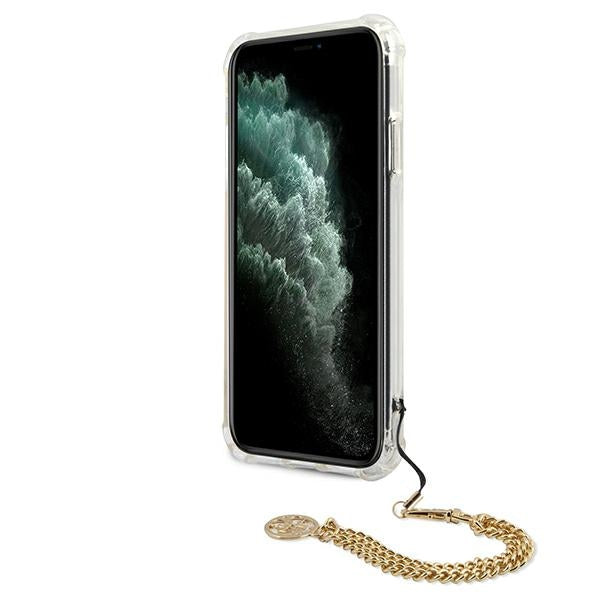 Guess Peony Chain Collection dėklas iPhone 11 Pro - auksinis -- iPhone 11 Pro