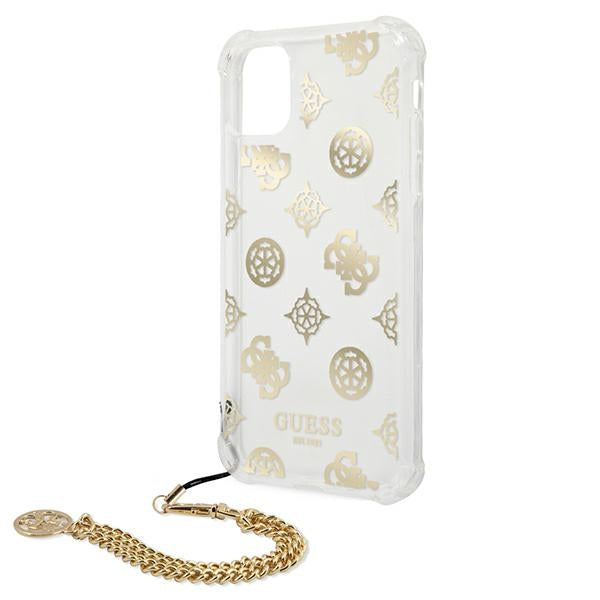 Guess Peony Chain Collection dėklas iPhone 11 Pro - auksinis -- iPhone 11 Pro