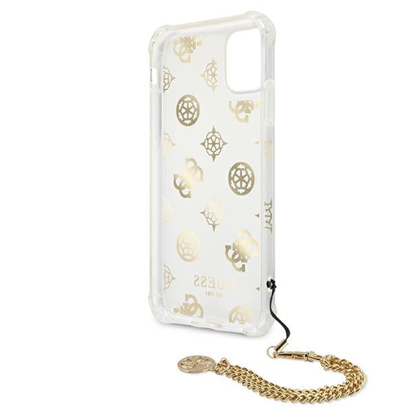 Guess Peony Chain Collection dėklas iPhone 11 Pro - auksinis -- iPhone 11 Pro