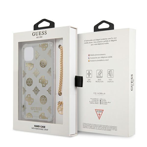 Guess Peony Chain Collection dėklas iPhone 11 Pro - auksinis -- iPhone 11 Pro