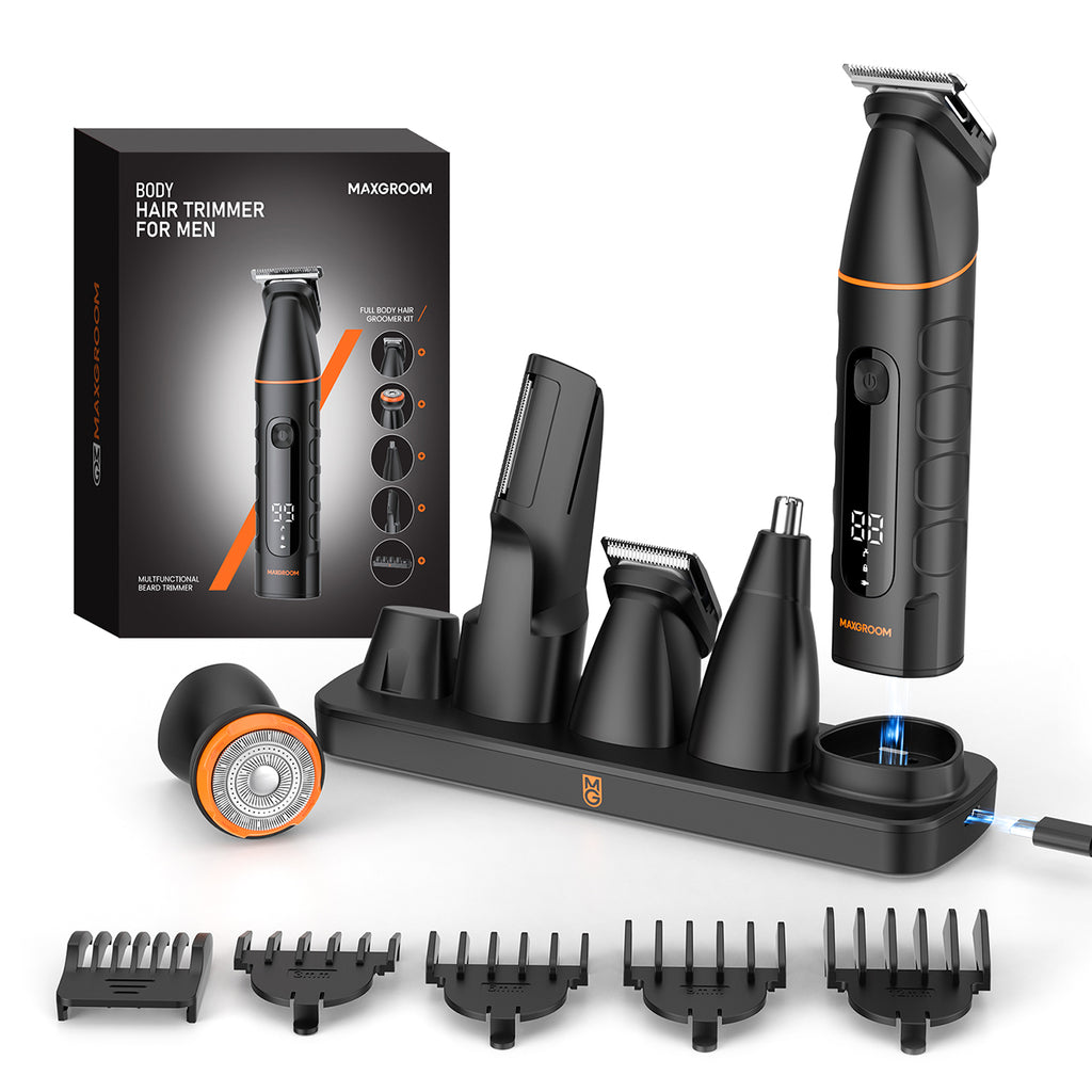 MAXGROOM LK-892 universalusis apjuostuvas su pakeičiamais antgaliais - juodas -- Hair Clippers & Trimmers