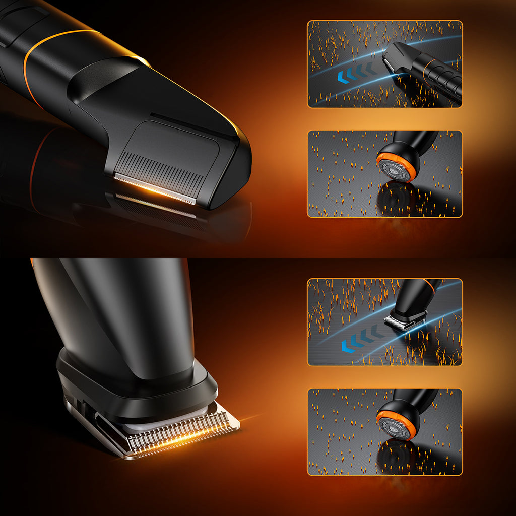 MAXGROOM LK-892 universalusis apjuostuvas su pakeičiamais antgaliais - juodas -- Hair Clippers & Trimmers