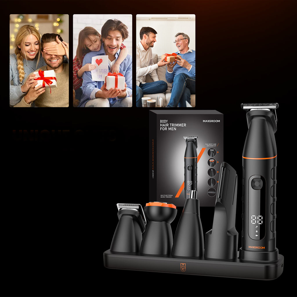 MAXGROOM LK-892 universalusis apjuostuvas su pakeičiamais antgaliais - juodas -- Hair Clippers & Trimmers
