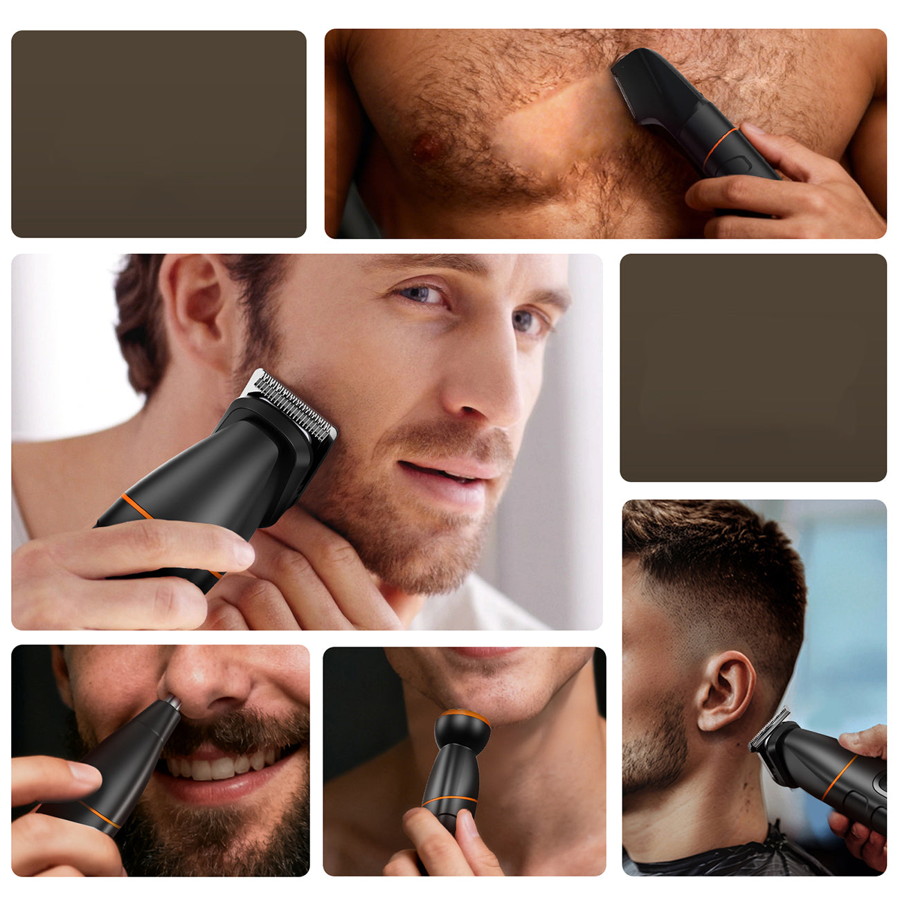 MAXGROOM LK-892 universalusis apjuostuvas su pakeičiamais antgaliais - juodas -- Hair Clippers & Trimmers