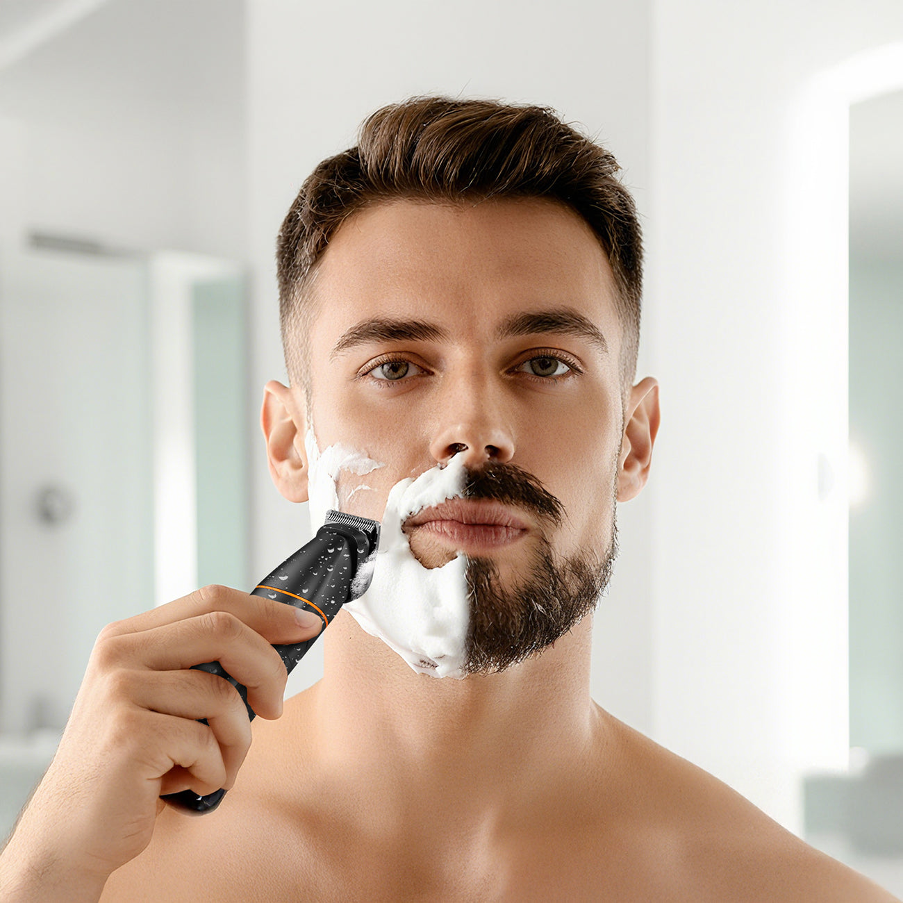 MAXGROOM LK-892 universalusis apjuostuvas su pakeičiamais antgaliais - juodas -- Hair Clippers & Trimmers