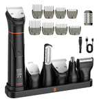 MAXGROOM JK-666 6 in 1 apjuostuvas barzai, plaukams, kūnui, nosiai ir ausims IPX6 - juodas -- Hair Clippers & Trimmers