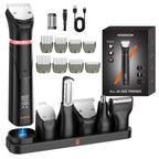 MAXGROOM JK-666 6 in 1 apjuostuvas barzai, plaukams, kūnui, nosiai ir ausims IPX6 - juodas -- Hair Clippers & Trimmers