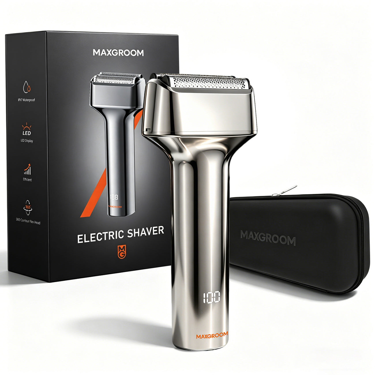 MAXGROOM WF-2037D folio elektrinė skustuva IPX7 - sidabrinė -- Hair Clippers & Trimmers