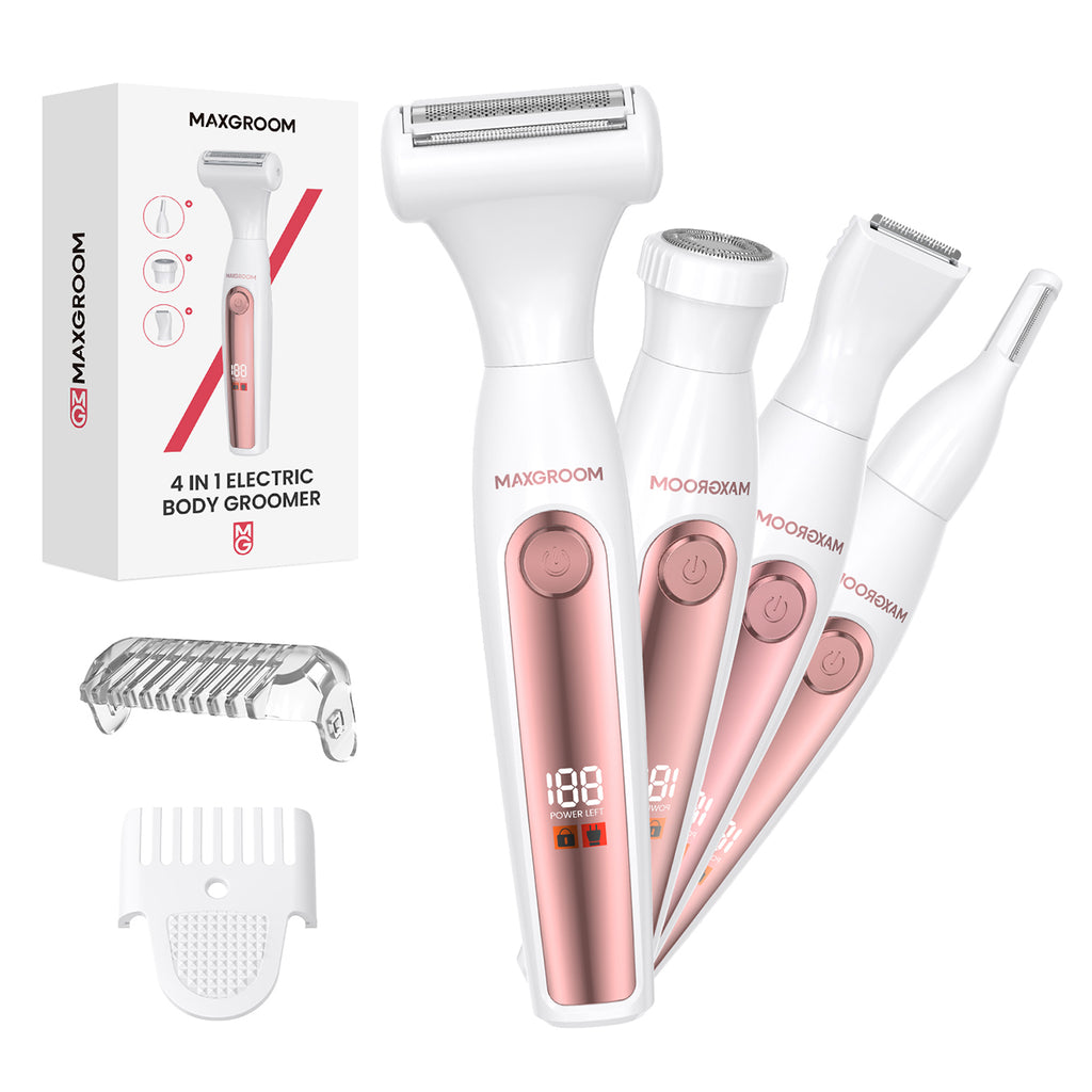 MAXGROOM ZC-T18 multifunkcinė moters žirklė su keičiamais antgaliais - balta ir rožinė -- Hair Clippers & Trimmers